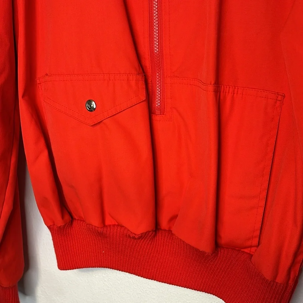 Vintage Obermeyer Medium Red Pullover Half Zip Jacket Men's Windjammer 80s 90s